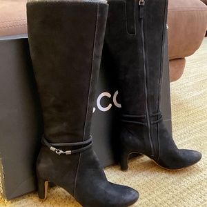 Ecco charcoal grey suede Tall Boots